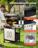 Gas Grill, 4 Burner Propane Gas Grill with Side Burner, 425 SQ.In Grilling Area, Carbon Steel Enamel Grates, Outdoor 52